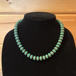 Glass Beaded Necklace Hand Knotted